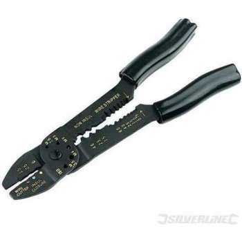 Silverline Krimp- en Striptang - 230 mm.