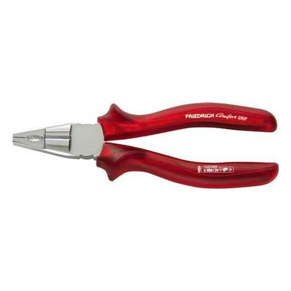 Friedrich Combinatietang verchroomd transparant rood 180 mm Friedrich Combinatietang verchroomd transparant rood 180 mm