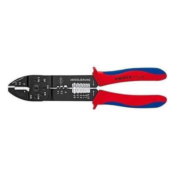 Knipex krimptang voor kabelschoenen enstekkers - 9722240SB Knipex krimptang voor kabelschoenen enstekkers - 9722240SB