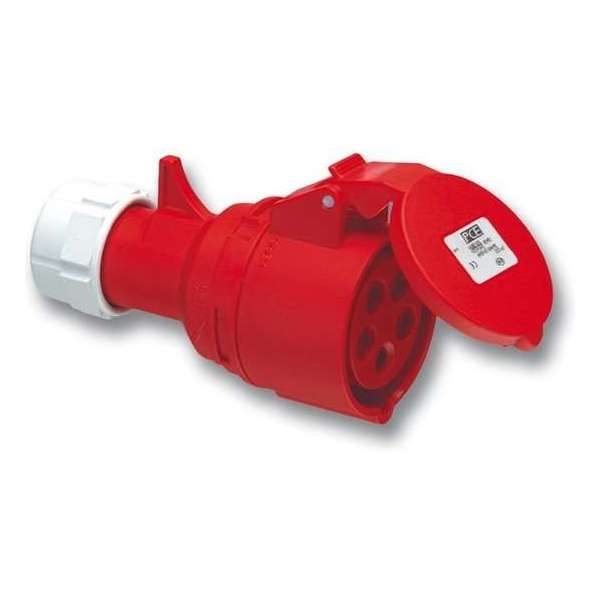 Contrastekker CEE 400V 32A 4P+A IP44 rood Contrastekker CEE 400V 32A 4P+A IP44 rood