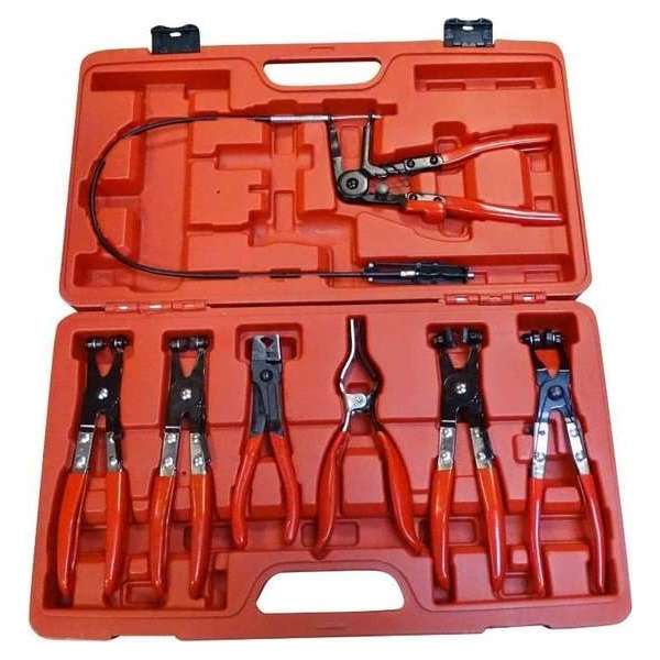 Slangklem tangen set 7 delig Slangklem tangen set 7 delig