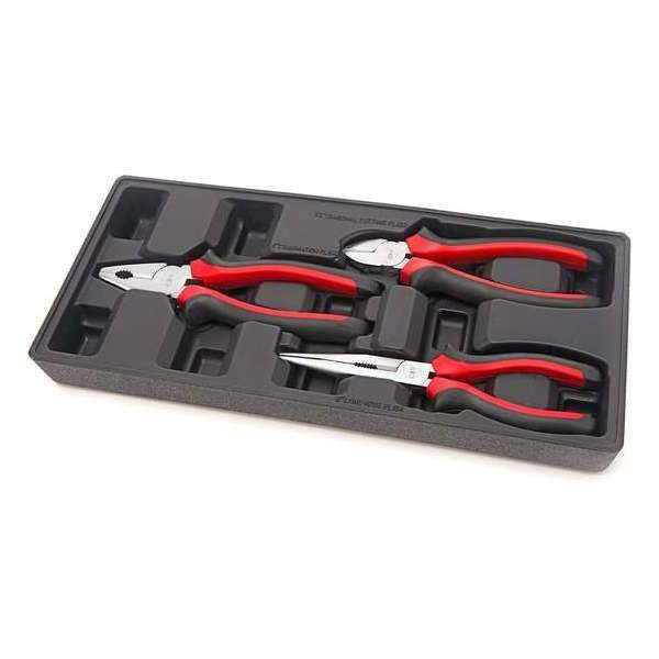 HBM 3 Delige 200 mm. Tangenset Inlay voor HBM Gereedschapswagen HBM 3 Delige 200 mm. Tangenset Inlay voor HBM Gereedschapswagen