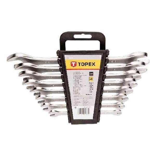 Steeksleutelset 6-22mm 8 Delig, DIN 3110, CrV Staal Steeksleutelset 6-22mm 8 Delig, DIN 3110, CrV Staal