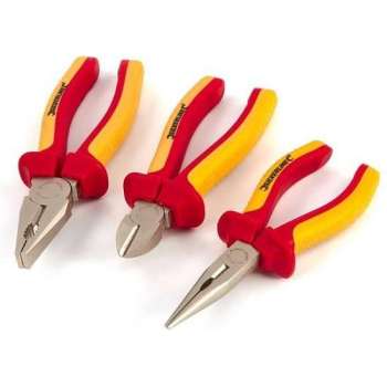 Silverline VDE Tangen Set - Langbek-, Zijsnij-, Combinatietang - 3 Delig