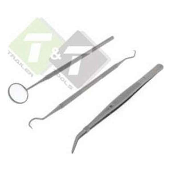 Inspectie set 3 delig, Inspectie spiegel, Tang, Schraper, Hofftech Inspectie set 3 delig, Inspectie spiegel, Tang, Schraper, Hofftech