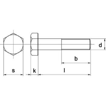 Zeskantbout M27x110mm galvanisch verzinkt - 10 stuks