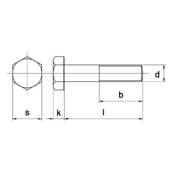 Zeskantbout M27x110mm galvanisch verzinkt - 10 stuks Zeskantbout M27x110mm galvanisch verzinkt - 10 stuks