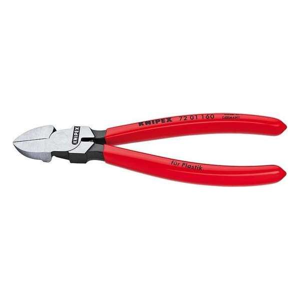 Zijsnijtang, kunst. 180mm z. facet, Knipex
