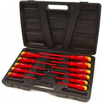 Silverline 11 Delige Geisoleerde Soft Grip Schroevendraaierset