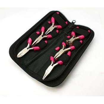 Tangen sets rose, 6 verschillende tangen