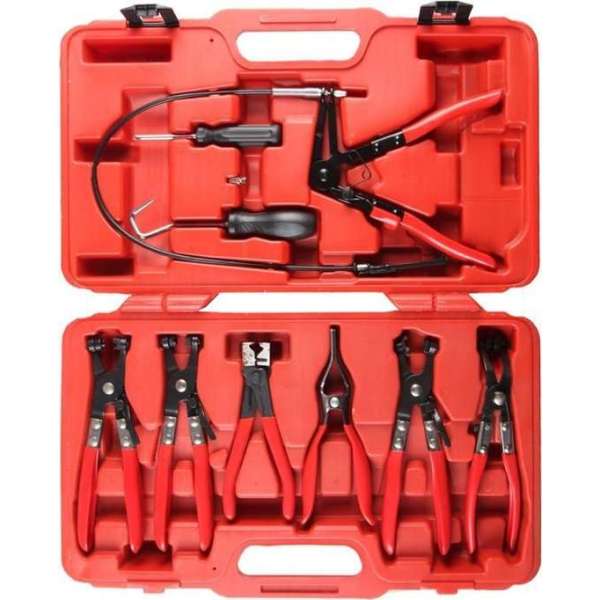 Ragnor - professionele slangklem tangenset - 9-delig - 7 verschillende tangen - handige transport koffer Ragnor - professionele slangklem tangenset - 9-delig - 7 verschillende tangen - handige transport koffer
