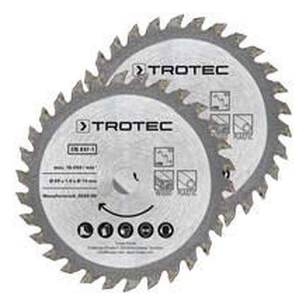 TROTEC Cirkelzaagbladen-set 3 TCT Ø 89 mm, 2-delig TROTEC Cirkelzaagbladen-set 3 TCT Ø 89 mm, 2-delig