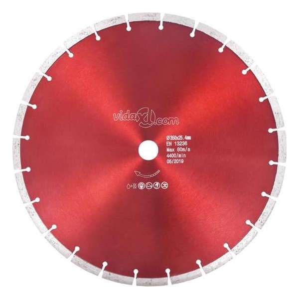 vidaXL Diamantzaagblad 350 mm staal VDXL_143244 vidaXL Diamantzaagblad 350 mm staal VDXL_143244