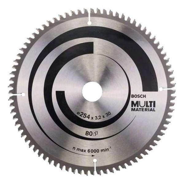 Bosch - Cirkelzaagblad Multi Material 254 x 30 x 3,2 mm, 80 - geschikt voor alle merken Bosch - Cirkelzaagblad Multi Material 254 x 30 x 3,2 mm, 80 - geschikt voor alle merken