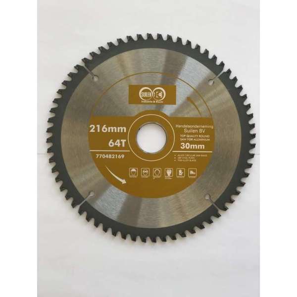 Suilen Zaagblad voor ALU 216 mm 64T Asgat 30 mm Suilen Zaagblad voor ALU 216 mm 64T Asgat 30 mm