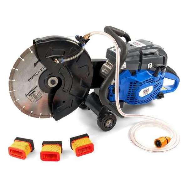 Professionele Betonzaag - Bandenzaag - Motorslijper 2400W - 58cc met 300mm Blad Professionele Betonzaag - Bandenzaag - Motorslijper 2400W - 58cc met 300mm Blad