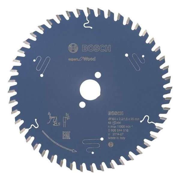 BOSCH 2608644018 Cirkelzaagblad Expert voor hout 160x20 - 48 tanden BOSCH 2608644018 Cirkelzaagblad Expert voor hout 160x20 - 48 tanden