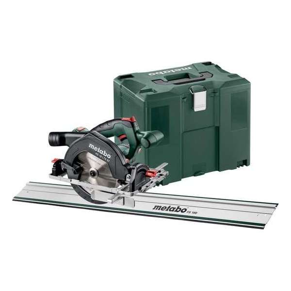 Metabo KS 18 LTX 57 SET 18V Li-Ion accu cirkelzaag set in Metaloc met geleiderail FS 160 - 57mm Metabo KS 18 LTX 57 SET 18V Li-Ion accu cirkelzaag set in Metaloc met geleiderail FS 160 - 57mm