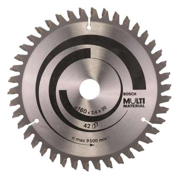 Bosch - Cirkelzaagblad Multi Material 160 x 20/16 x 2,4 mm, 42 Bosch - Cirkelzaagblad Multi Material 160 x 20/16 x 2,4 mm, 42