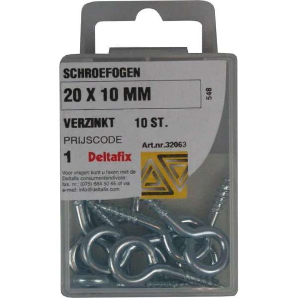 Deltafix Schroefoog 20 x 10 mm / Schroefogen (6 stuks) Deltafix Schroefoog 20 x 10 mm / Schroefogen (6 stuks)