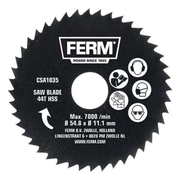 FERM Precisie zaagblad 44HSS - Voor CSM1035/CSM1038 - CSA1035 FERM Precisie zaagblad 44HSS - Voor CSM1035/CSM1038 - CSA1035