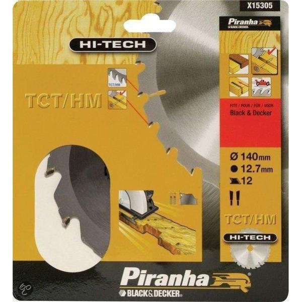Piranha Cirkelzaagblad TCT/HM, 140x12,7mm 12 tanden X15305 Piranha Cirkelzaagblad TCT/HM, 140x12,7mm 12 tanden X15305