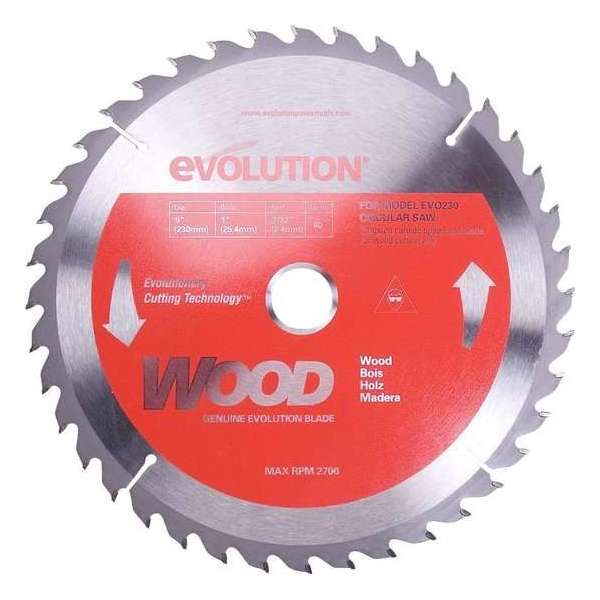 EVOLUTION - Evolution EVO 230mm zaagblad voor hout - DIA 230 MM - 40 T EVOLUTION - Evolution EVO 230mm zaagblad voor hout - DIA 230 MM - 40 T