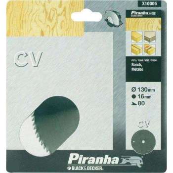 Piranha Cirkelzaagblad Chroom Vanadium, 130x16mm 80 tanden X10005