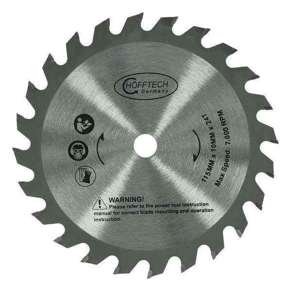 Höfftech zaagblad cirkelzaag 115 mm, 24T Hardmetalen tanden Höfftech zaagblad cirkelzaag 115 mm, 24T Hardmetalen tanden