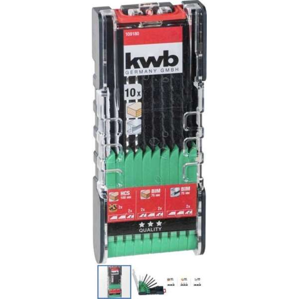 KWB Decoupeerzaagbladenset, 10 stuks KWB Decoupeerzaagbladenset, 10 stuks