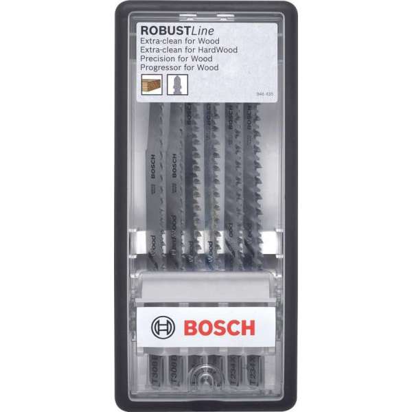 Bosch 6-delige Robust Line decoupeerzaagbladenset Wood Expert T-schacht Bosch 6-delige Robust Line decoupeerzaagbladenset Wood Expert T-schacht