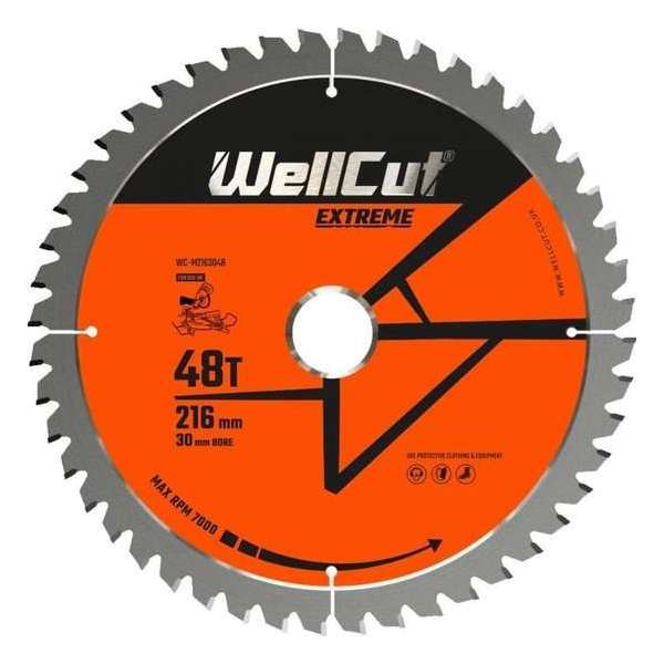 WC-M2163048 TCT-zaagblad Extreme | 216 mm x 48T x 30 mm | Geschikt voor C8FSR, DWS774, KGS216, GCM8SJL WC-M2163048 TCT-zaagblad Extreme | 216 mm x 48T x 30 mm | Geschikt voor C8FSR, DWS774, KGS216, GCM8SJL