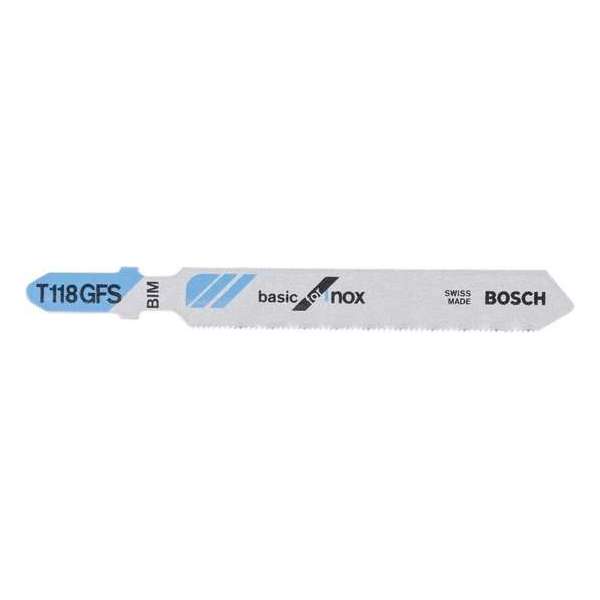 Bosch - Decoupeerzaagblad T 118 GFS Basic for Inox - 5 stuks Bosch - Decoupeerzaagblad T 118 GFS Basic for Inox - 5 stuks