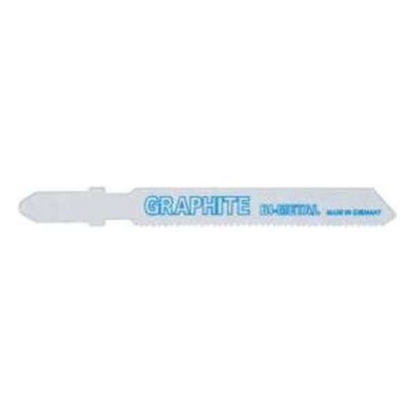Graphite Decoupeerzaagjes, T-aansluiting, 75mm, 21tpi, Metaal En Inox, 2 Stuks Op Blister, Hss-bi Metaal Graphite Decoupeerzaagjes, T-aansluiting, 75mm, 21tpi, Metaal En Inox, 2 Stuks Op Blister, Hss-bi Metaal