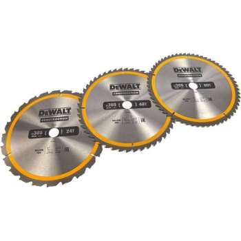 Dewalt Accessoires DT1964-QZ Cirkelzaagblad 305 x 30 mm 3-Pack DT1958-QZ + DT1959-QZ + DT1960QZ