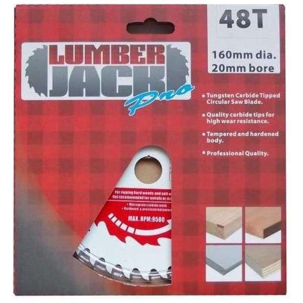 Lumberjack Zaagblad 160mm 48T voor TS 55 pro| PPSB16048 Lumberjack Zaagblad 160mm 48T voor TS 55 pro| PPSB16048