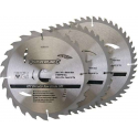 TCT cirkelzaagblad, 24, 40, 48 tanden, 3 pk.