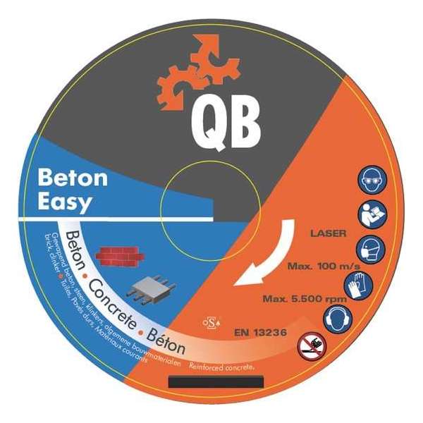Diamant zaagblad QB Beton-easy Ø350mm asgat 20mm - slijpschijf Diamant zaagblad QB Beton-easy Ø350mm asgat 20mm - slijpschijf