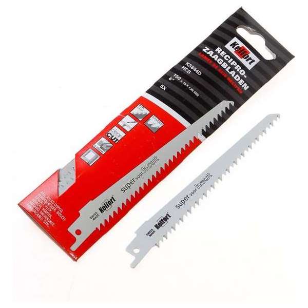 Kelfort Reciprozaagblad kort KS644D kunststoffen en houten wanden 5 stuks (Prijs per blister) Kelfort Reciprozaagblad kort KS644D kunststoffen en houten wanden 5 stuks (Prijs per blister)