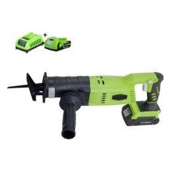 GREENWORKS 24V reciprozaag inclusief accu en lader. GREENWORKS 24V reciprozaag inclusief accu en lader.