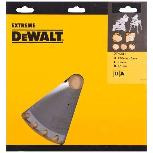 DeWALT DT4321 ATB Cirkelzaagblad 250x30mm 30T Snel langszagen