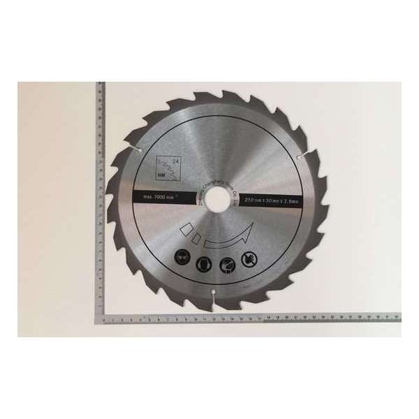 Scheppach Cirkelzaagblad 24T 250x30 mm - Geschikt voor HS100S Scheppach Cirkelzaagblad 24T 250x30 mm - Geschikt voor HS100S