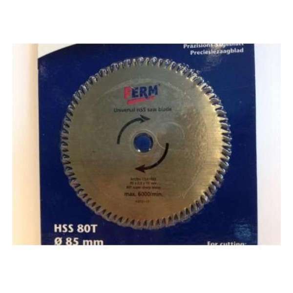FERM CSA1023 zaagblad 80T 85x0.5x10 FERM CSA1023 zaagblad 80T 85x0.5x10