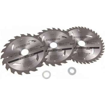 Silverline TCT Cirkelzaag bladen 3 pk van 180 tot 190mm