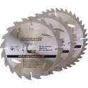 Silverline 590591 TCT Cirkelzaagblad - 30 x 190mm - 20/24/40T - Hout (3st)