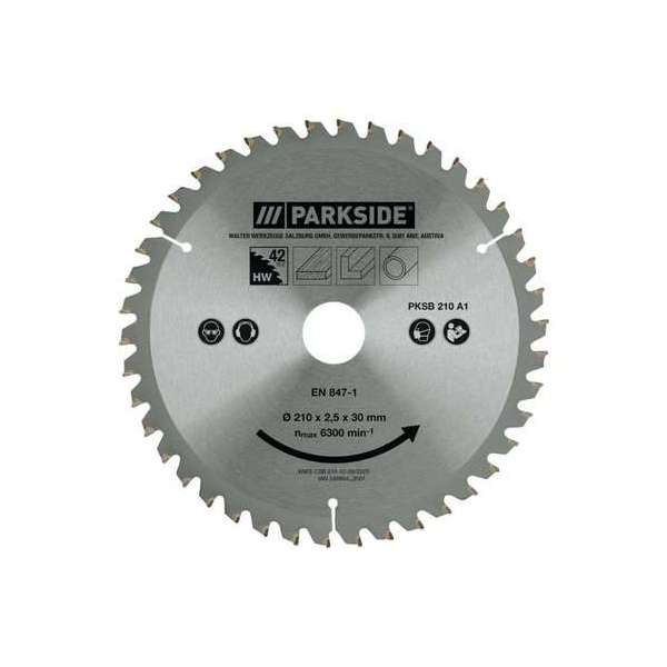 PARKSIDE® Zaagbladen 42 tanden - 210mm - Geschikt voor gangbare cirkelzaagmachines met een geschikte diameter en boring PARKSIDE® Zaagbladen 42 tanden - 210mm - Geschikt voor gangbare cirkelzaagmachines met een geschikte diameter en boring