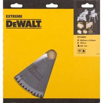 DeWalt DT4280 Extreme Cirkelzaagblad  - 260 x 30 x 80T - Hout