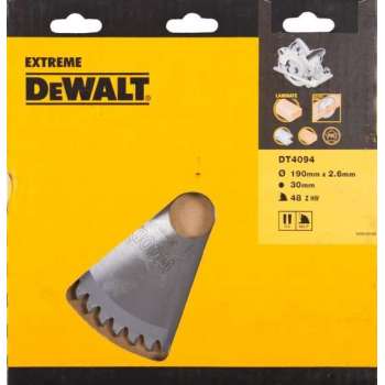DeWALT DT4094 Cirkelzaagblad 190x30mm 48T TCG Extra fijn afwerking