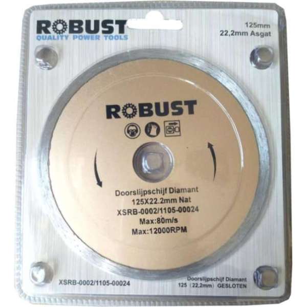 Doorslijpschijf Diamand Robust XSRB-0002 125Mm X 22,2Mm X 2,0Mm Nat Doorslijpschijf Diamand Robust XSRB-0002 125Mm X 22,2Mm X 2,0Mm Nat