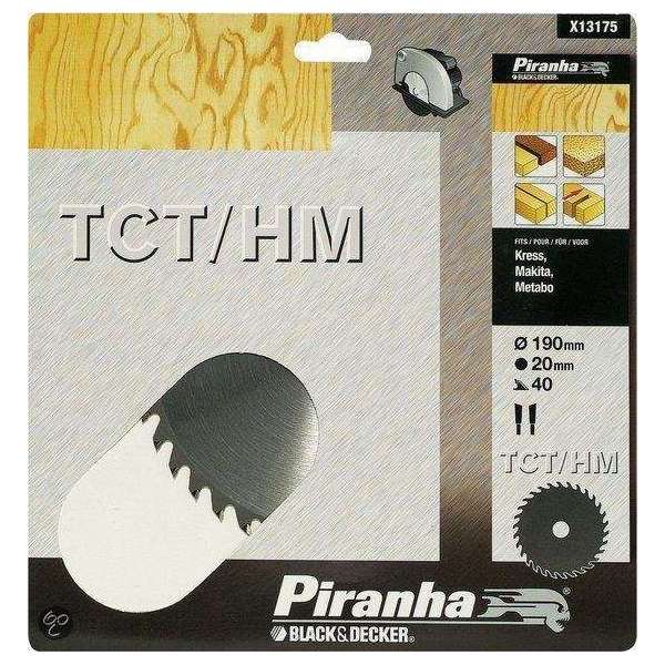 Piranha Cirkelzaagblad TCT/HM, 190x20mm 40 tanden X13175 Piranha Cirkelzaagblad TCT/HM, 190x20mm 40 tanden X13175